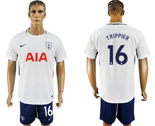 Tottenham Hotspur #16 Trippier White/Blue Soccer Club Jersey